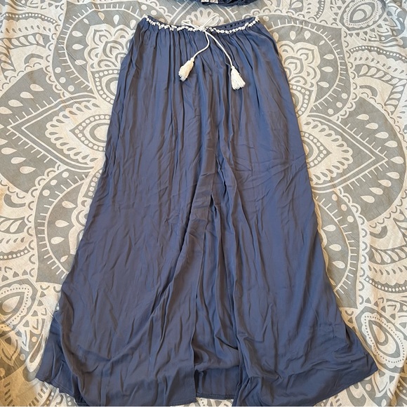 Showpo blue two piece strapless maxi set - Picture 6 of 8